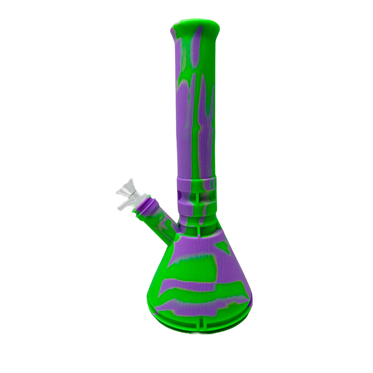 Silicone Bong- Rasta Color Silicone Water Pipe 12.5"