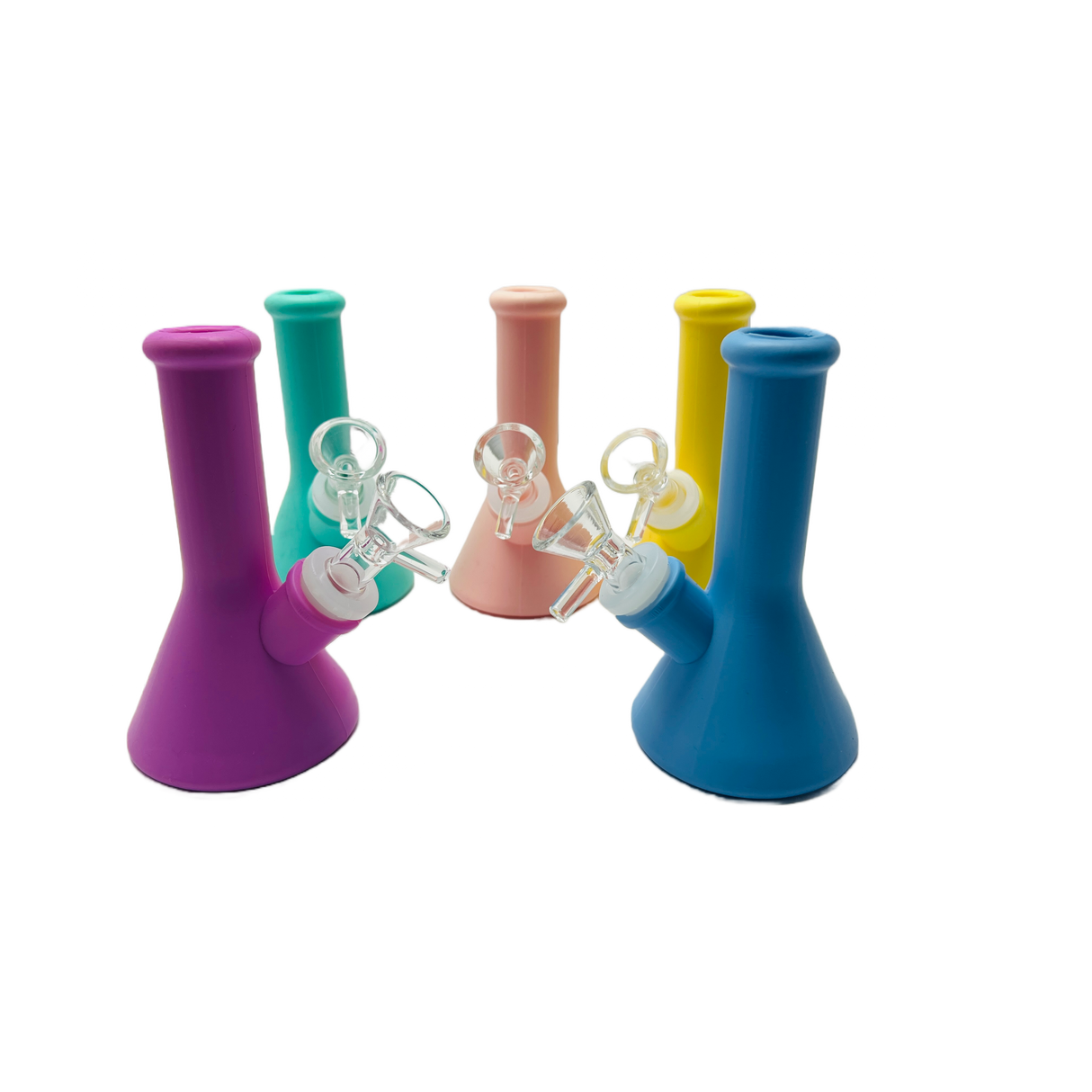 Silicone Bongn | 5 Inch 4 PIECE Unbreakable Detachable Water Pipe + SCREENS!