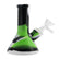 4 inch silicone color bong, durable and portable, vibrant green and black design, ideal for smoking.