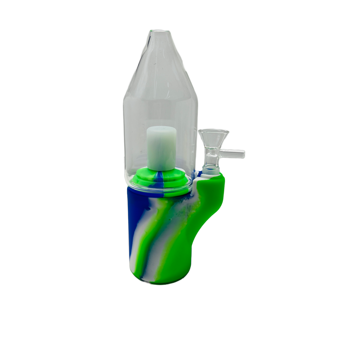 Silicone Glass Peak Dome Perk Water Pipe