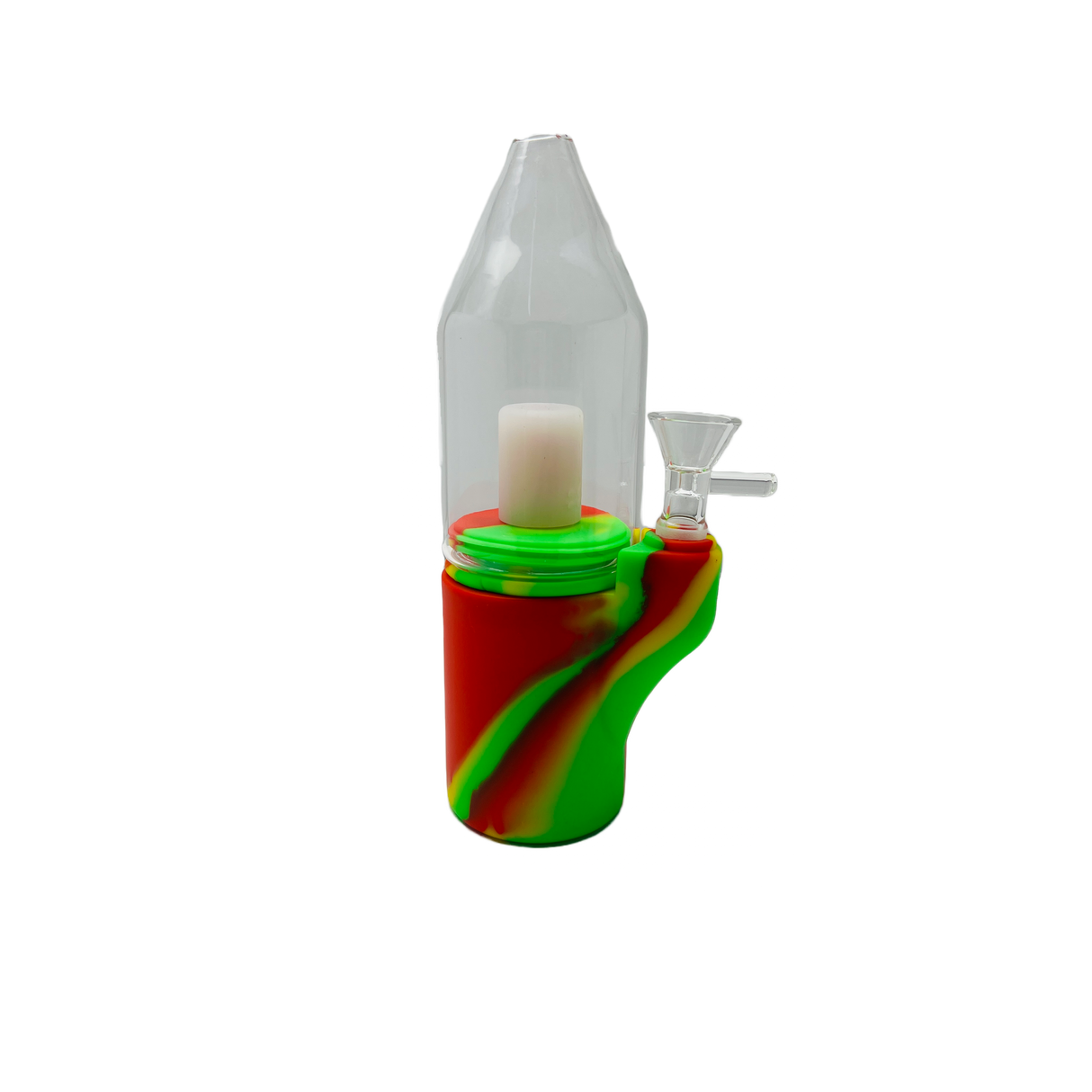 Silicone Glass Peak Dome Perk Water Pipe