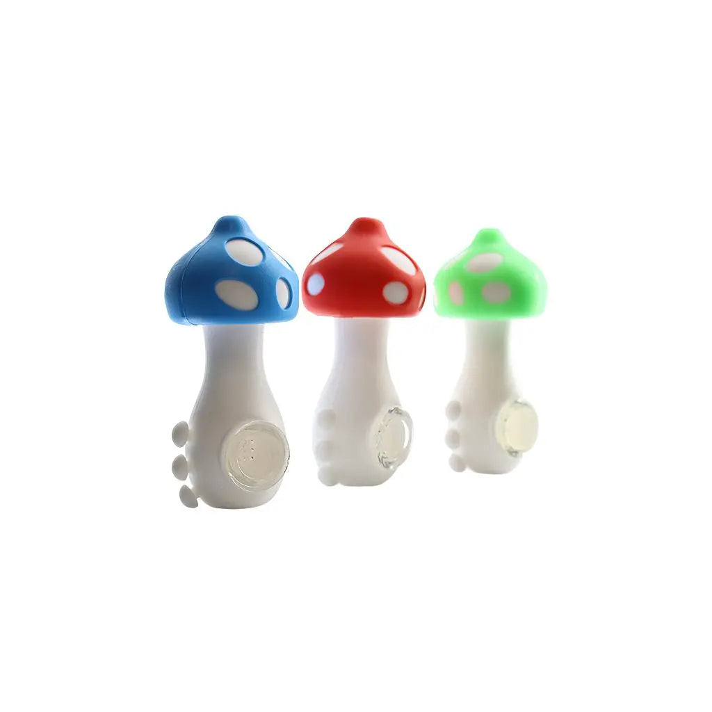 Silicone Pipe | 4.25" Silicone Mushroom Hand Pipe