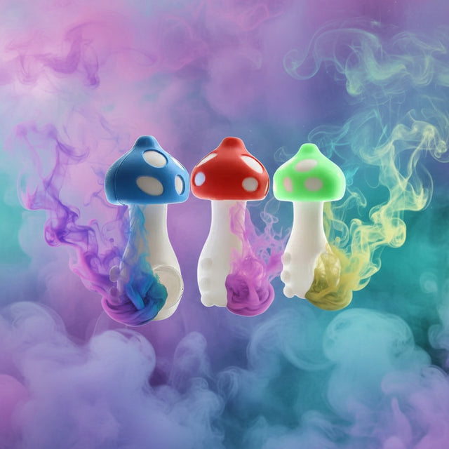 Silicone Pipe | 4.25" Silicone Mushroom Hand Pipe