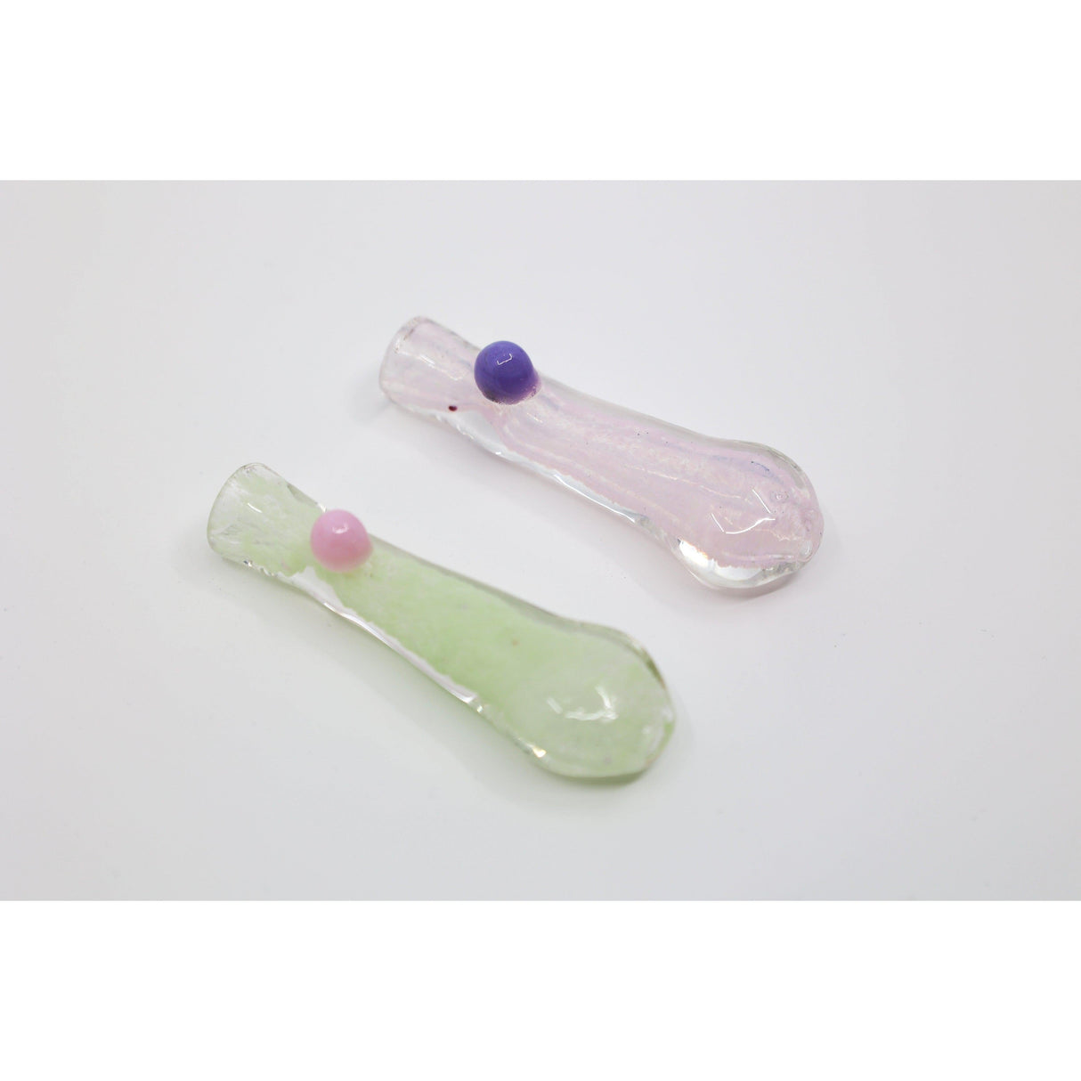 Sk - 1127 3" Hand Blown Chillum Slime Frit Hand Pipe