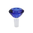 Sk-134 14-mm Diamond Bowl, blue glass design, durable borosilicate, fits 14-mm joints, enhances smoking experience.