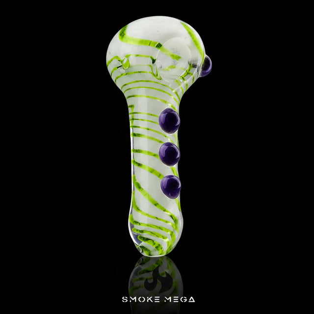 Spiral Frost Glow Hand Pipe 5"