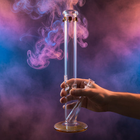 Straights Tube Bong | 16 Inch 5mm American Made - SmokeMEGA