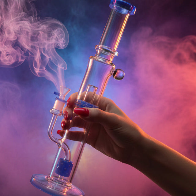 The New 16 inch double shower head Percolator Bong - SmokeMEGA