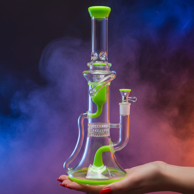 The new 12 inch recycle triples showerhead beaker bong - SmokeMEGA