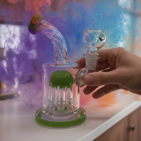 Tree Perc Dab Rig | 6 Inch Twisted Design - SmokeMEGA