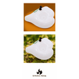 USA Made Heart-Shaped Glass Pipe Pretty White Colored Glass with Pastel Polka-Dots - SmokeMEGA