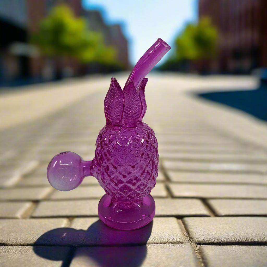 6 Inch Pineapple Oil Dab Rig with Unique Glass Design