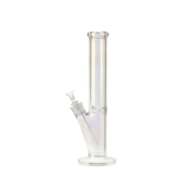 12" Metallic Straights Bong with sleek design and efficient water filtration system.