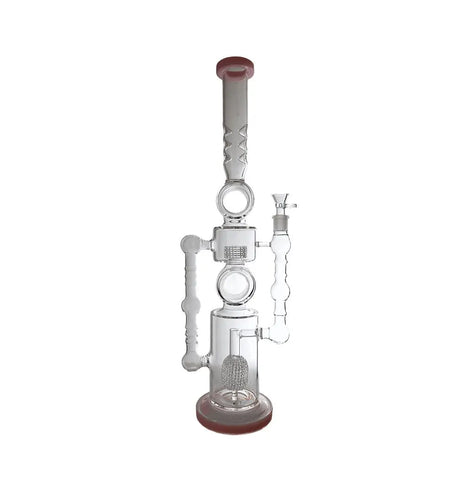 Water Bong | 22" Dual Perc Recycler Style Water Pipe Bong