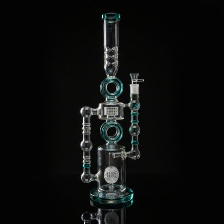 Water Bong | 22" Dual Perc Recycler Style Water Pipe Bong