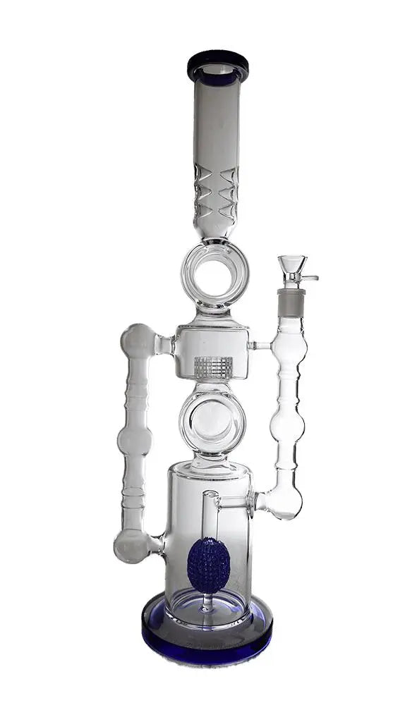 Water Bong | 22" Dual Perc Recycler Style Water Pipe Bong