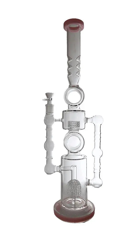 Water Bong | 22" Dual Perc Recycler Style Water Pipe Bong