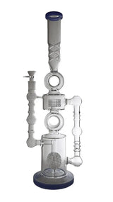 Water Bong | 22" Dual Perc Recycler Style Water Pipe Bong