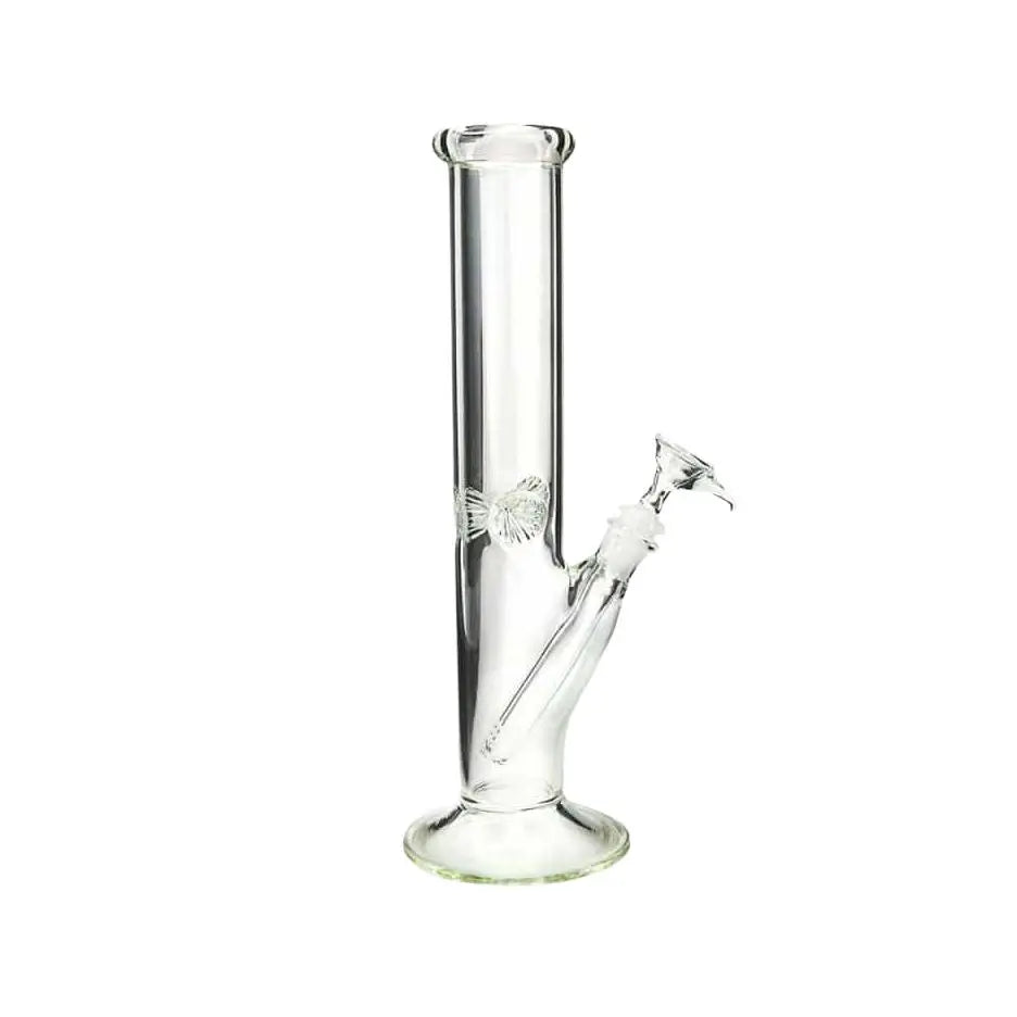 American Made Clear Straights Bong, 14-inch tall glass water bong with straight tube design.