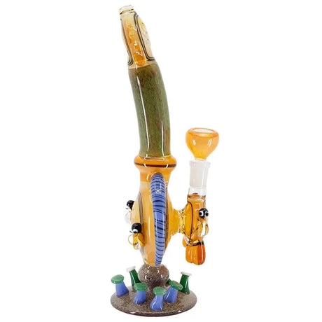 10" bee-jointed neck water pipe with durable borosilicate glass design.