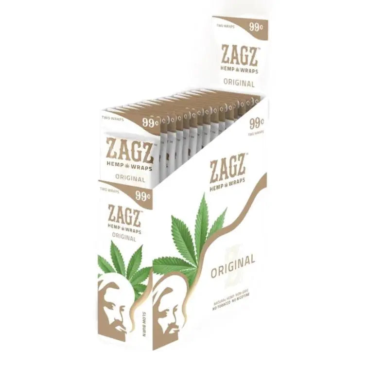 Zagz Hemp Wraps - 25 Pack | Zig Zag Hemp Wraps