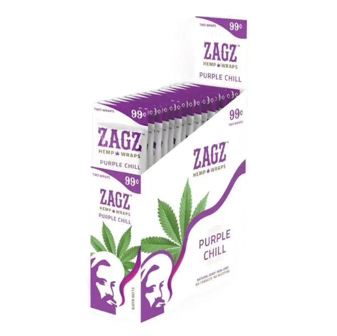 Zagz Hemp Wraps - 25 Pack | Zig Zag Hemp Wraps