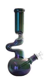 Zig Zag Bong | Zong Metallic Zig Zag Beaker Bong 14"